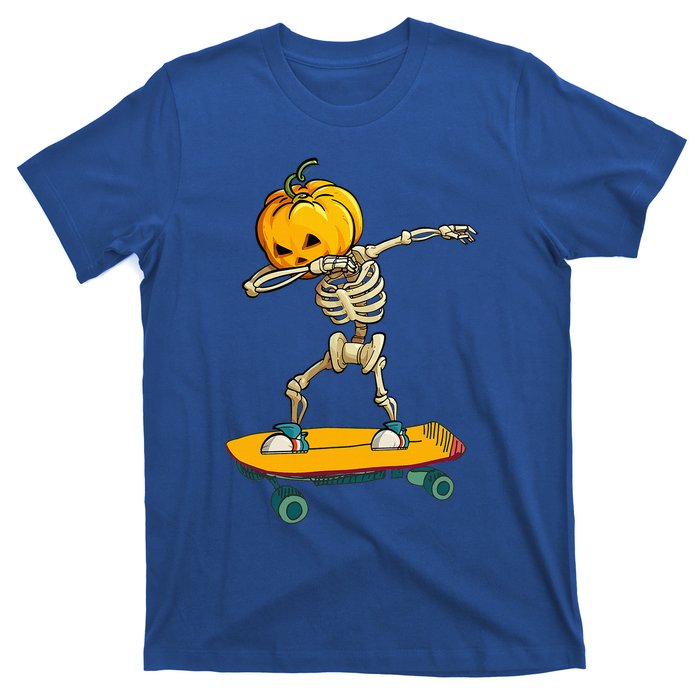 Ghost Skateboard Lazy Halloween Costume Funny Skateboarding T-Shirt