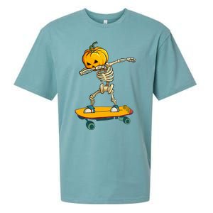 Ghost Skateboard Lazy Halloween Costume Funny Skateboarding Sueded Cloud Jersey T-Shirt