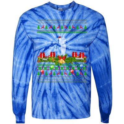 Golf Sports Lover Xmas Santa Ugly Golf Christmas Meaningful Gift Tie-Dye Long Sleeve Shirt