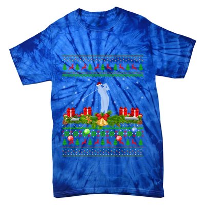 Golf Sports Lover Xmas Santa Ugly Golf Christmas Meaningful Gift Tie-Dye T-Shirt