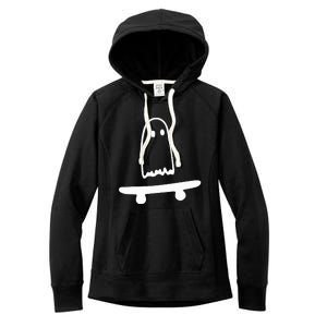 Ghost Skateboard Lazy Halloween Costume Women's Fleece Hoodie