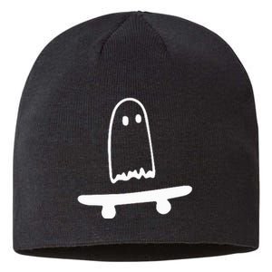 Ghost Skateboard Lazy Halloween Costume Sustainable Beanie