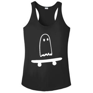 Ghost Skateboard Lazy Halloween Costume Ladies PosiCharge Competitor Racerback Tank