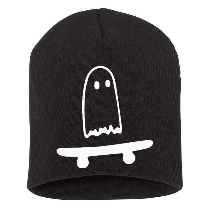 Ghost Skateboard Lazy Halloween Costume Short Acrylic Beanie