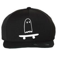 Ghost Skateboard Lazy Halloween Costume Wool Snapback Cap