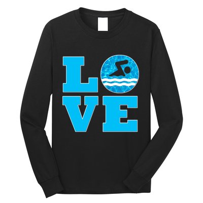 Gift Swim Love For Swimmers & Swimming Long Sleeve Shirt