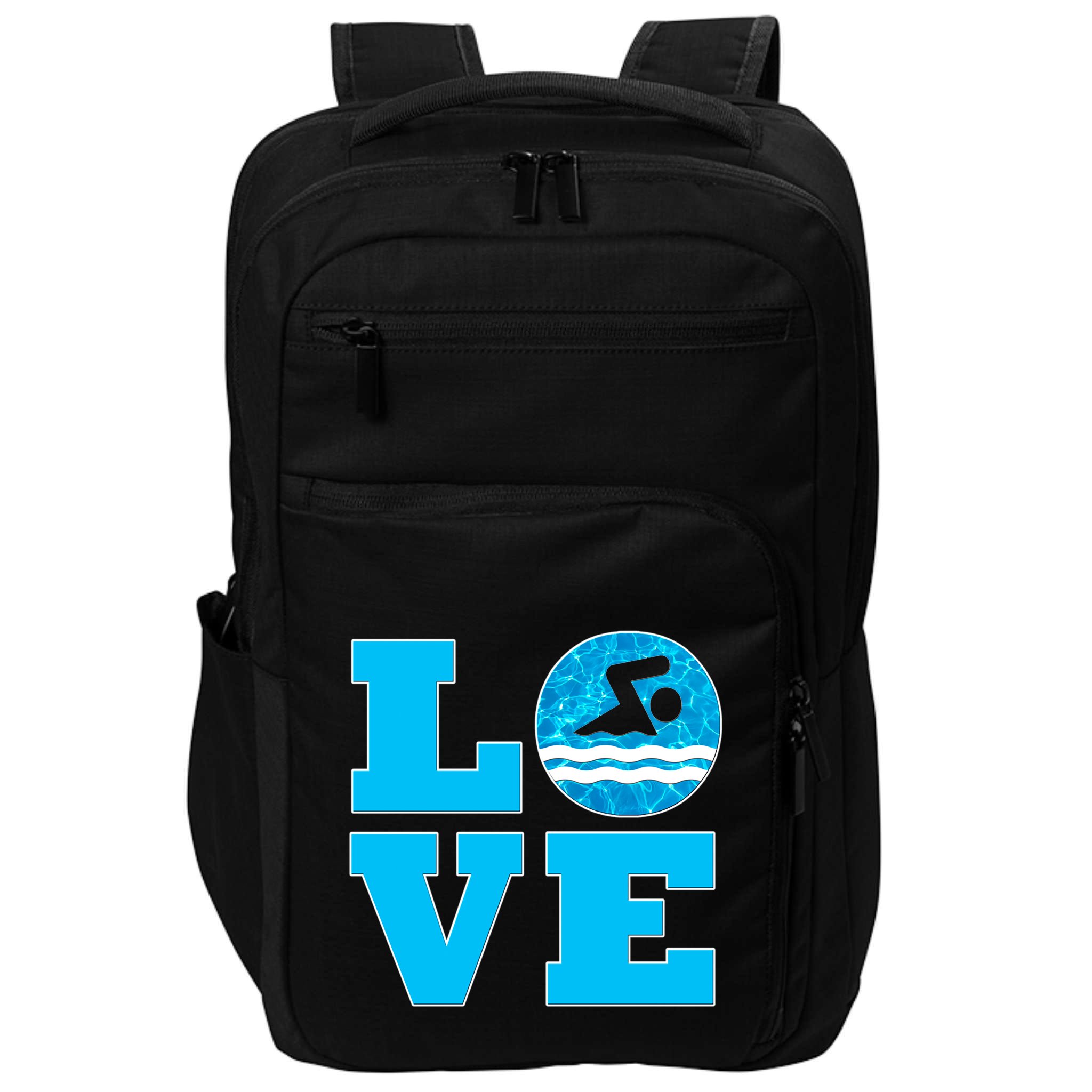 Gift Swim Love For Swimmers & Swimming Impact Tech Backpack