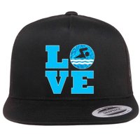Gift Swim Love For Swimmers & Swimming Flatbill Hat