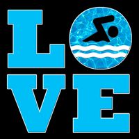 Gift Swim Love For Swimmers & Swimming Flatbill Hat