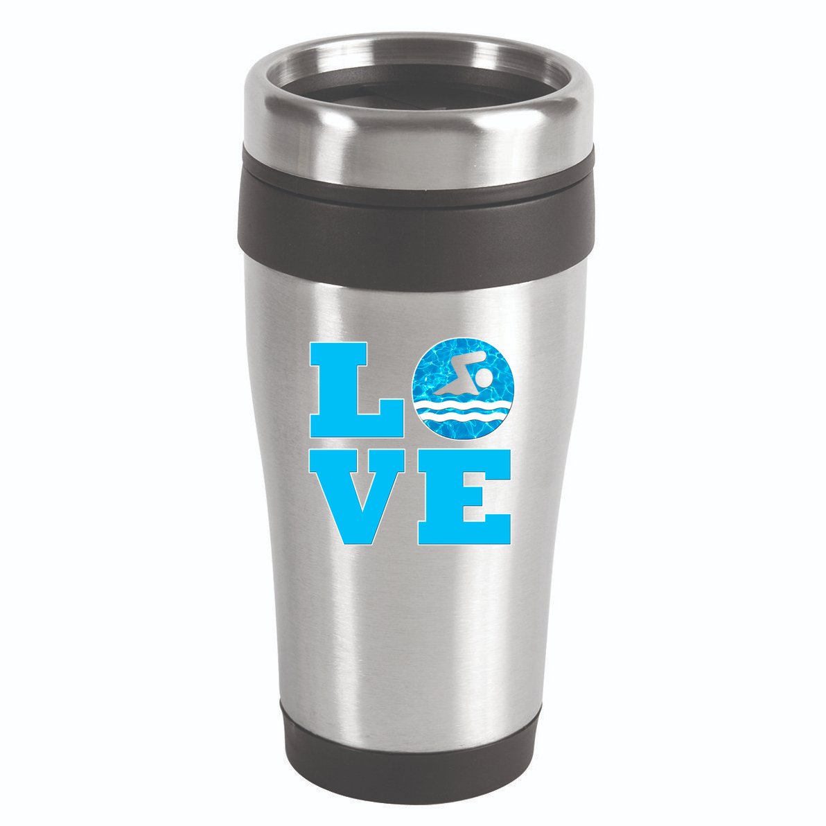 Gift Swim Love For Swimmers & Swimming 16oz Travel Tumbler