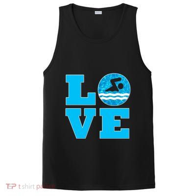 Gift Swim Love For Swimmers & Swimming PosiCharge Competitor Tank