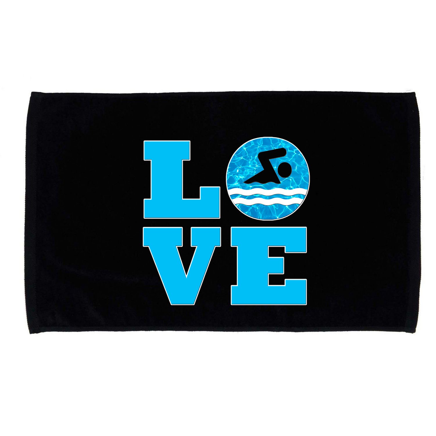 Gift Swim Love For Swimmers & Swimming Microfiber Hand Towel