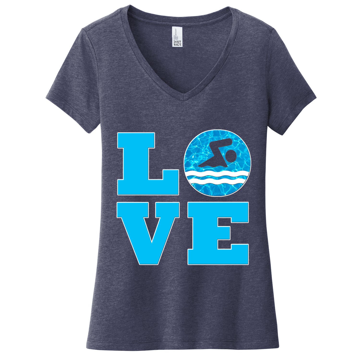 Gift Swim Love For Swimmers & Swimming Women's V-Neck T-Shirt