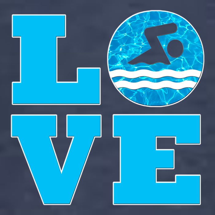 Gift Swim Love For Swimmers & Swimming Women's V-Neck T-Shirt