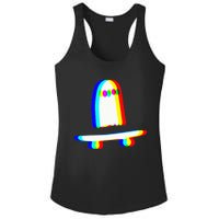 Ghost Skateboard Lazy Halloween Costume Funny Skateboarding Ladies PosiCharge Competitor Racerback Tank