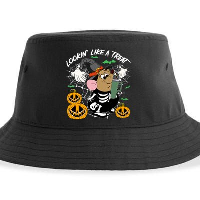 Gus Skeleton Lookin Like A Treat Halloween Sustainable Bucket Hat