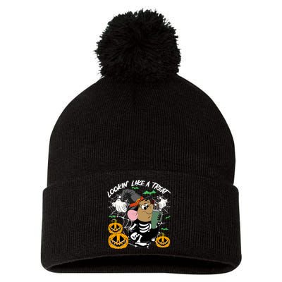 Gus Skeleton Lookin Like A Treat Halloween Pom Pom 12in Knit Beanie