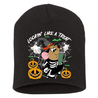 Gus Skeleton Lookin Like A Treat Halloween Short Acrylic Beanie