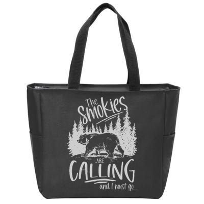 Great Smoky Mountains The Smokies Are Calling And I Must Go Zip Tote Bag