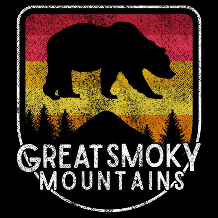 Great Smoky Mountains National Park Retro Gift Flat Bill Trucker Hat