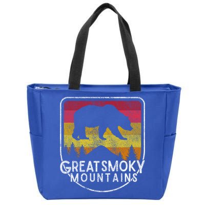 Great Smoky Mountains National Park Retro Gift Zip Tote Bag