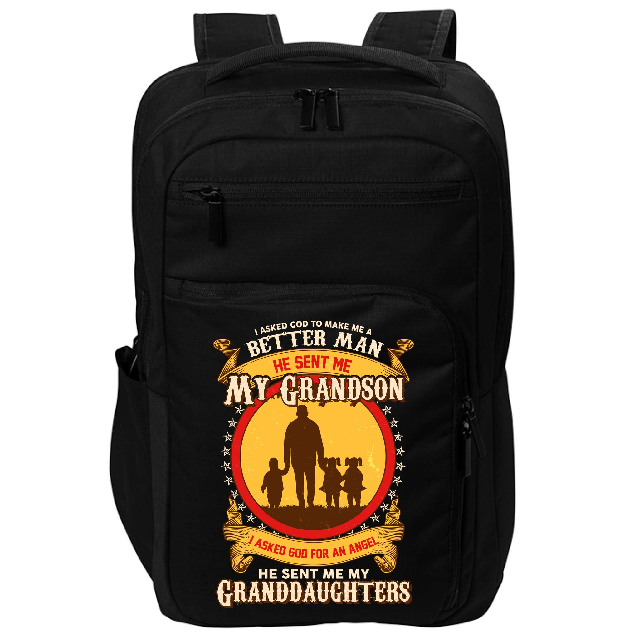 God Sent Me My Grandson And Granddaughters Impact Tech Backpack