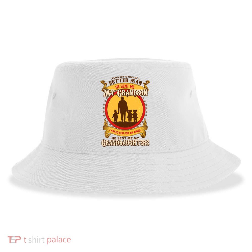 God Sent Me My Grandson And Granddaughters Sustainable Bucket Hat