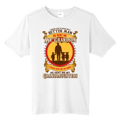 God Sent Me My Grandson And Granddaughters Tall Fusion ChromaSoft Performance T-Shirt