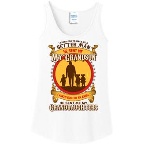 God Sent Me My Grandson And Granddaughters Ladies Essential Tank