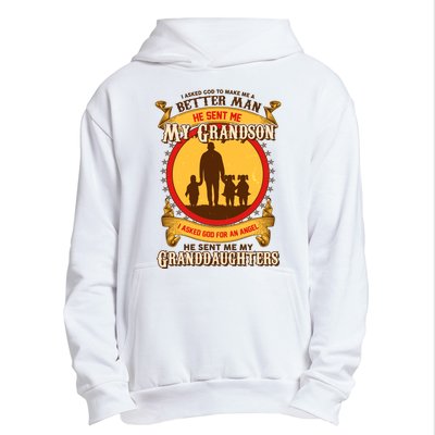 God Sent Me My Grandson And Granddaughters Urban Pullover Hoodie