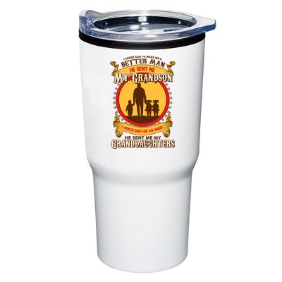 God Sent Me My Grandson And Granddaughters Tumbler