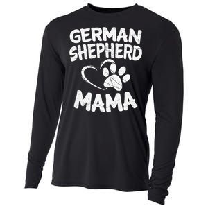 German Shepherd Mama Lover Mom Dog Owner Gifts Cooling Performance Long Sleeve Crew