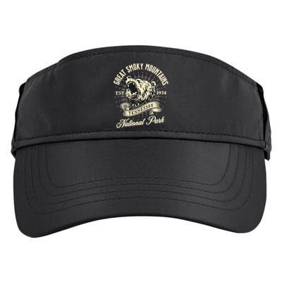 Great Smoky Mountains National Park Tennessee Bear Hike Meaningful Gift Adult Drive Performance Visor