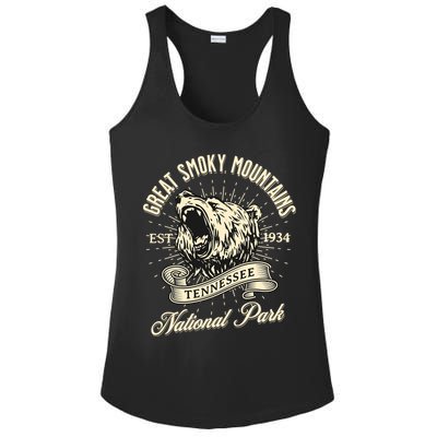 Great Smoky Mountains National Park Tennessee Bear Hike Meaningful Gift Ladies PosiCharge Competitor Racerback Tank