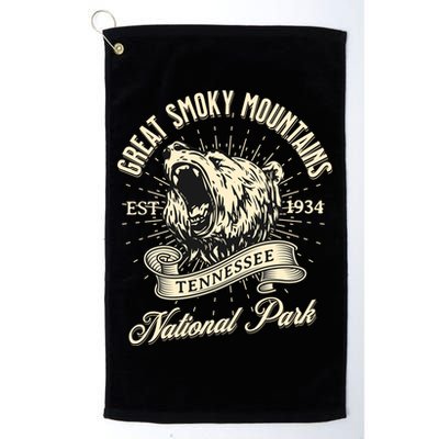 Great Smoky Mountains National Park Tennessee Bear Hike Meaningful Gift Golf Towel