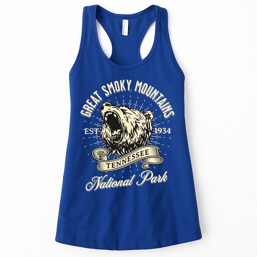 Great Smoky Mountains National Park Tennessee Bear Hike Meaningful Gift Womens Tank Top