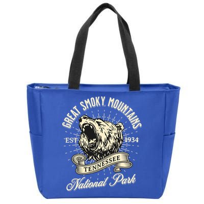 Great Smoky Mountains National Park Tennessee Bear Hike Meaningful Gift Zip Tote Bag