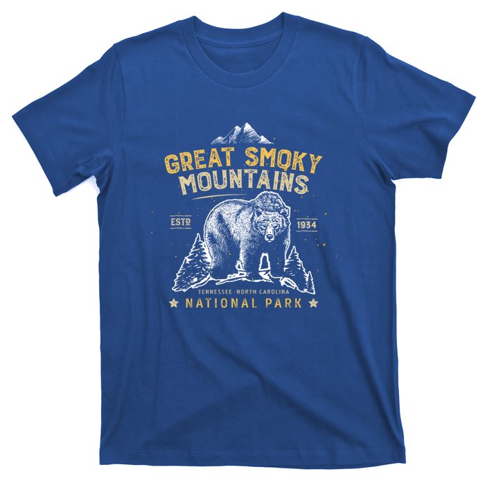 Great Smoky Mountains Gift National Park Bear Vintage Gift T-Shirt