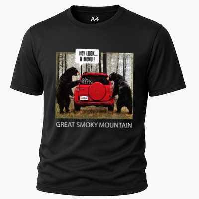 Great Smoky Mountain Bears Hey Look A Menu Performance Shirt