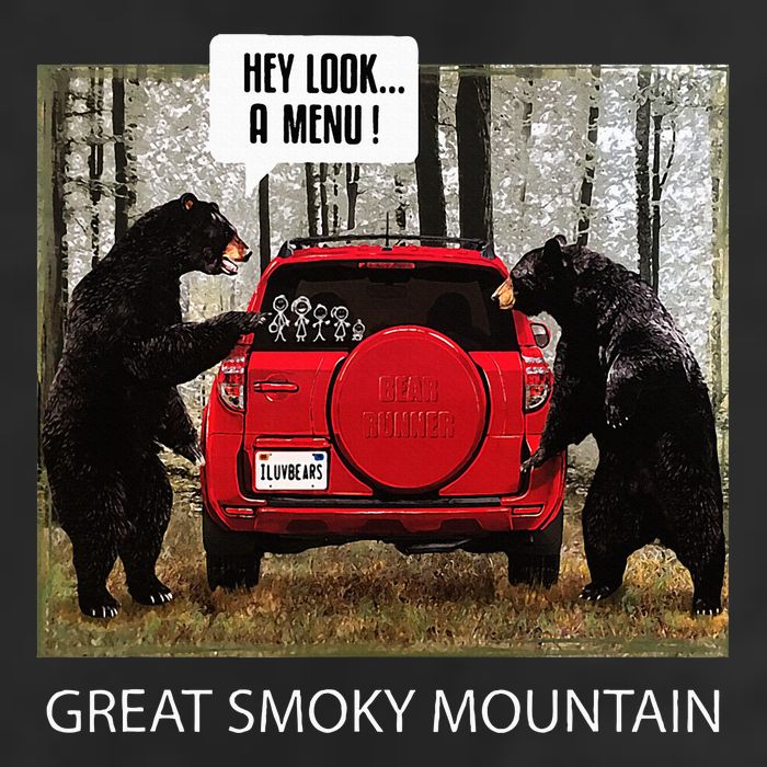 Great Smoky Mountain Bears Hey Look A Menu Adult Drive Performance Visor