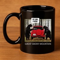 Great Smoky Mountain Bears Hey Look A Menu 11oz C Handle Ceramic Mug