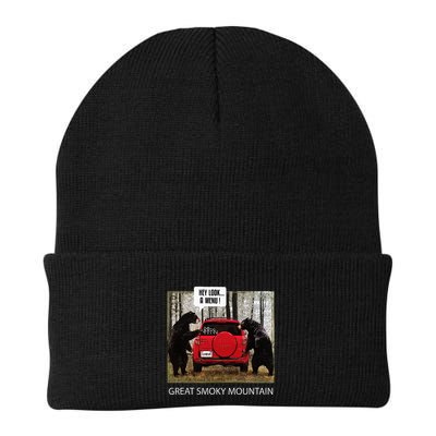 Great Smoky Mountain Bears Hey Look A Menu Beanie