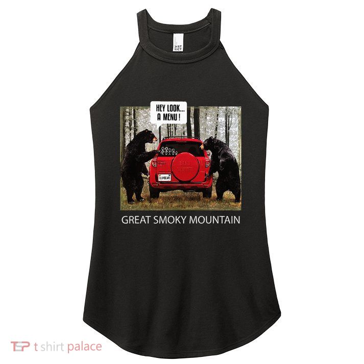 Great Smoky Mountain Bears Hey Look A Menu Women's Perfect Tri Rocker Tank