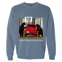 Great Smoky Mountain Bears Hey Look A Menu Garment-Dyed Sweatshirt