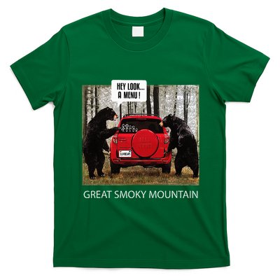 Great Smoky Mountain Bears Hey Look A Menu T-Shirt