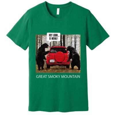 Great Smoky Mountain Bears Hey Look A Menu Premium T-Shirt