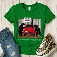 Great Smoky Mountain Bears Hey Look A Menu Womens T-Shirt