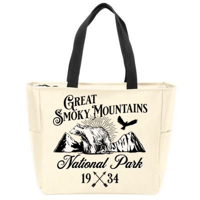 Great Smoky Mountains National Park Tennessee Bear Outdoors Gift Zip Tote Bag