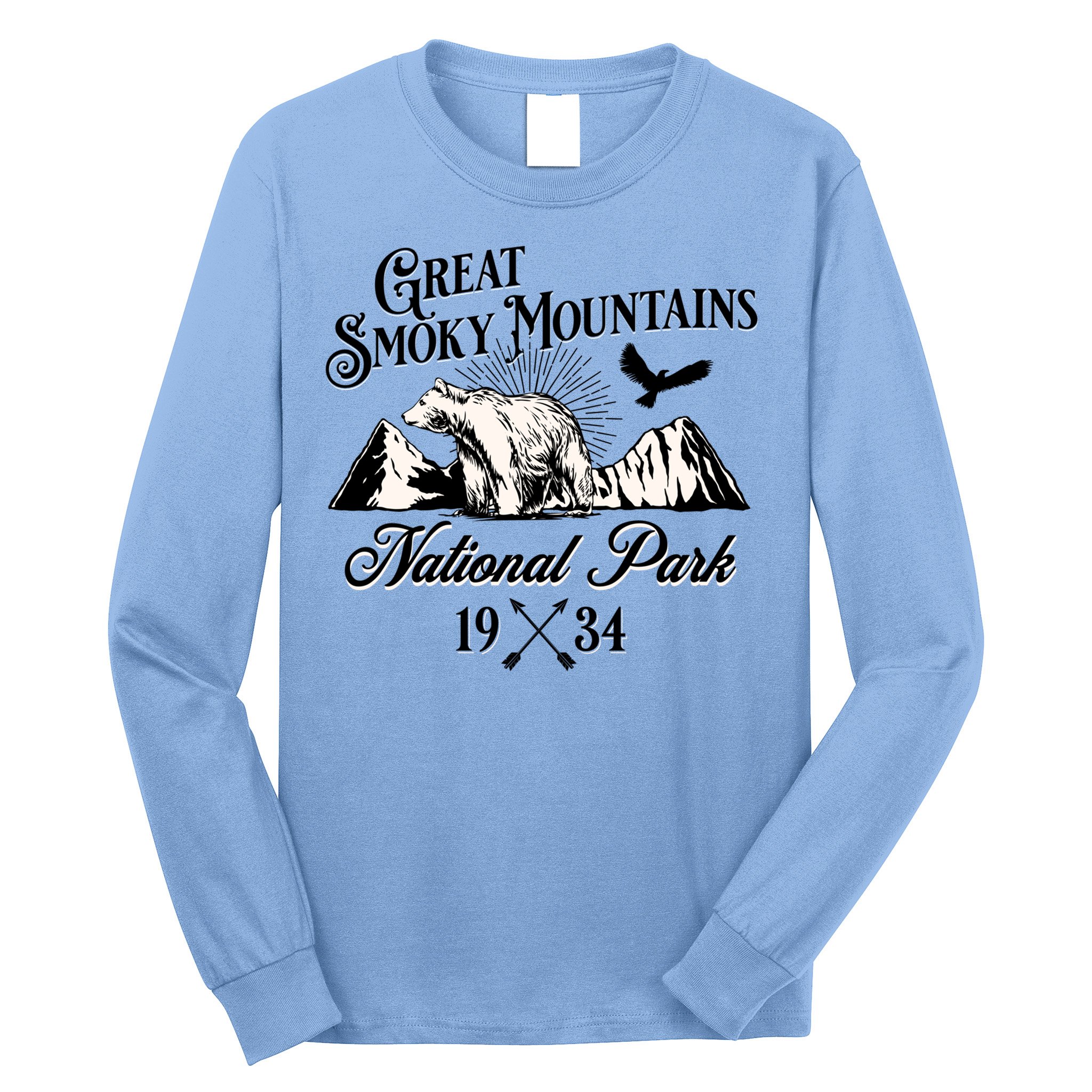 Great Smoky Mountains National Park Tennessee Bear Outdoors Gift Long Sleeve Shirt