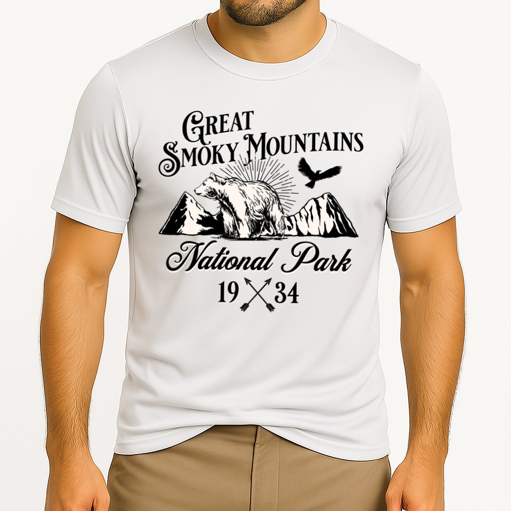 Great Smoky Mountains National Park Tennessee Bear Outdoors Gift Cooling Performance Crew T-Shirt